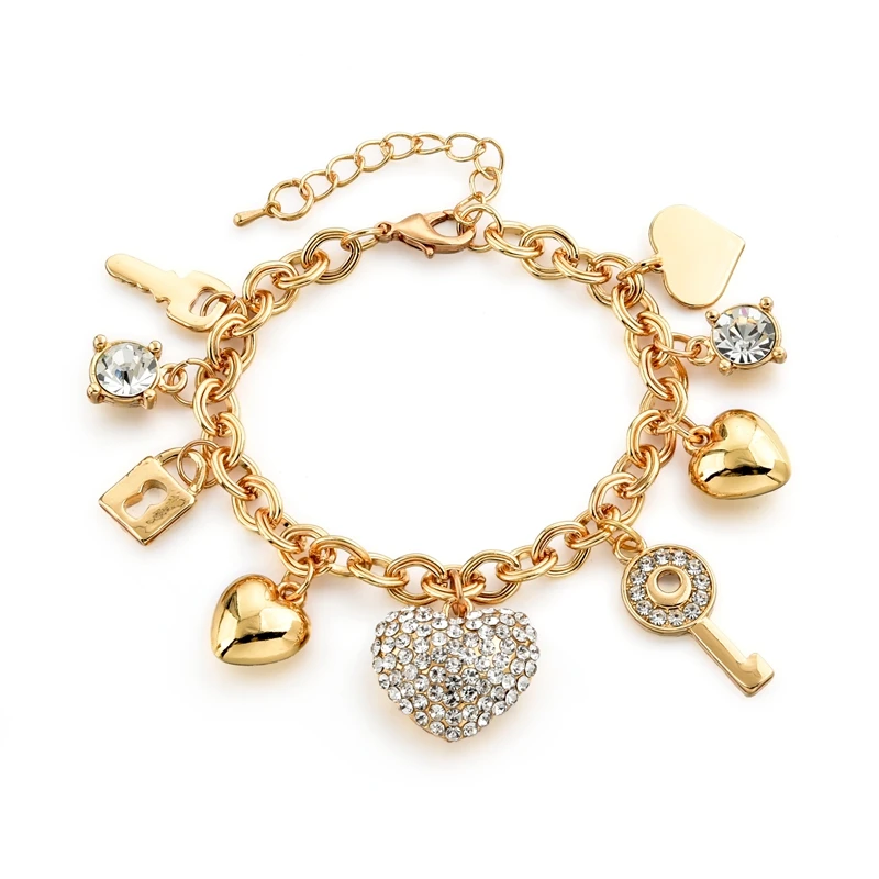 Heart Beetle Charm Bracelets Bangles 