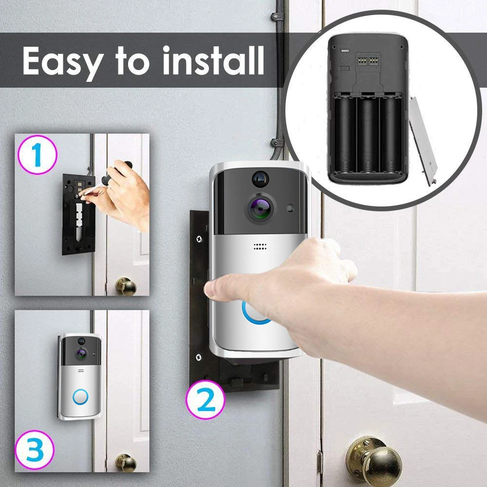 Wireless Door Camera Ring Bell Video Doorbell Wifi Smart Home Doorbell Camera Villa Alarm HD Video Doorbell Intercom Apartment