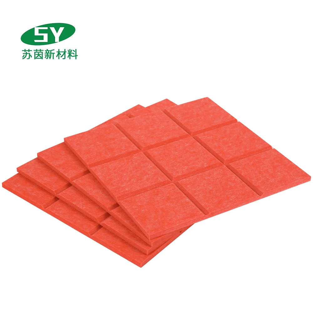 Polyester fiber sound-absorbing board V-groove office meeting room recording studio wall sound insulation decorative board