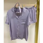 Custom Wholesale Women Sexy 2 Pieces Silk Sleepwear Satin Pajama Summer Custom Pajamas Short Sets Pyjamas With Eye Mask