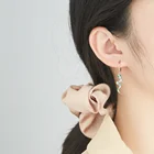 Zircon Hoops Trendy 925 Sterling Silver Green Zircon Snake Hoops Earrings For Women