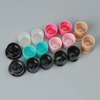 Round Transparent 28/410 injection color plastic PP ribbed wall flip top cap for bottle