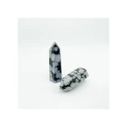 Obsidian Stones Manufacturers Provide Snowflake Obsidian Point Healing Crystals Stones