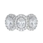 Silver Ring Ringssilver 4.71cts White CZ 925 Sterling Silver Ring