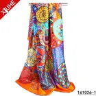 Silk Scarf Long Designer Satin Scarf OEM Wholesale High Quality 100% Natural Silk Screen Printed Scarves Graceful Ladies Party Custom Screen Printed Satin Silk Scarf