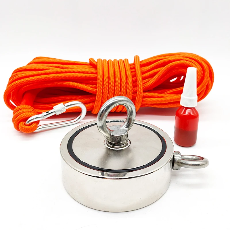 4000lbs Pull Force N52 Neodymium Fishing With Rope D135mm Double