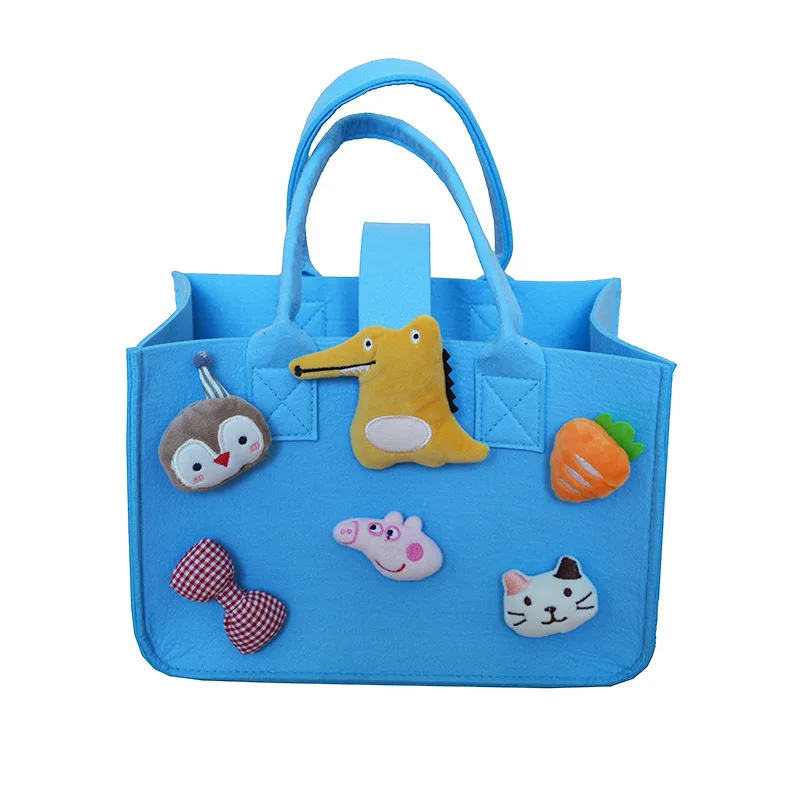 Custom Design Non Woven Felt Hand Bag Printed Cheap Shopping Bags With