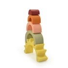 Diy Baby Puzzle Diy Sun Shape Food Grade Educational Toy Montessori Silicon Stacking Game For Baby