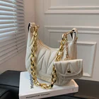 Ladies Bag Hot Sale Fashion Designer Big Chain Handbag Ladies Solid Color Embroidery Thread Women Hand Bag