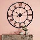 Operated Art Metal Clock Silent Movement Battery Operated Indoor Decor Vintage Large Round Metal Wall Art Clock