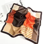 Printed Custom Printing Luxury Silk Scarves Hand Rolled Square Scarves Silk For Hair