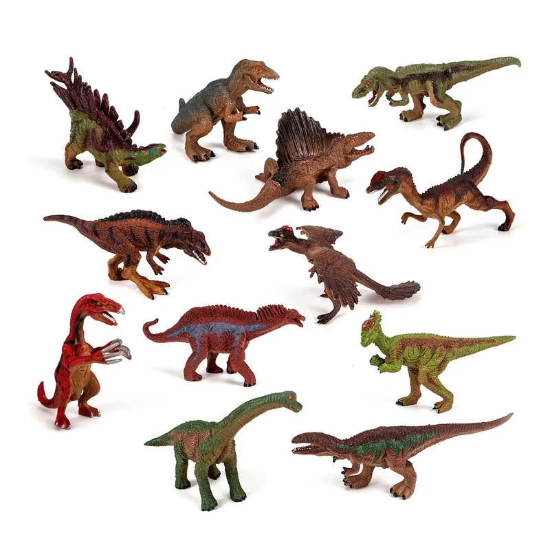 Lidahaotin 12pcs Mini Lifelike Dinosaur Toy Set Plastique 12pcs kit de Dinosaure Play Jouets modèle Kit Enfants Boy Enfants Souvenirs 