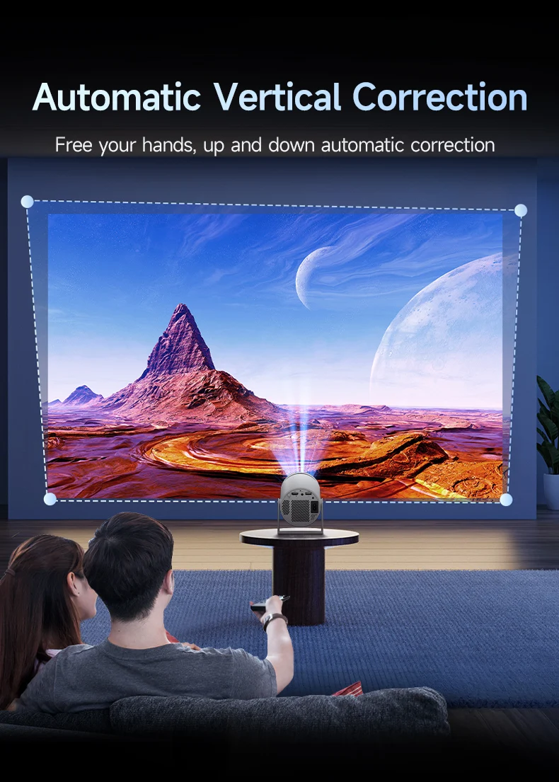 Transpeed 4K Wifi6 HY300 Pro Projecteur Android 11 150 ANSI Lumens Double WIFI BT5.0 720P Home Cinéma Projecteur Portable Extérieur