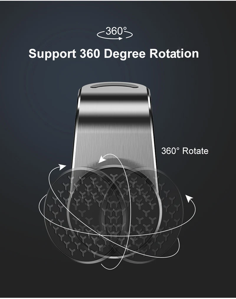 Magnetic Car Phone Holder Universal 360 Degree Rotation Magnet Stand Phone Holder For Car Air Vent Clips Accessory