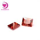 Loose Cubic Zirconia Best Selling Loose Gemstone Rectangular Cutting Orange Color Loose Cubic Zirconia Stones