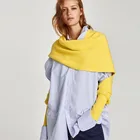 Woven Scarf Unisex Knitted Knitted Woven Wrap Shawl Scarf Autumn New Warm Fashion Sleeve Shawl Coat