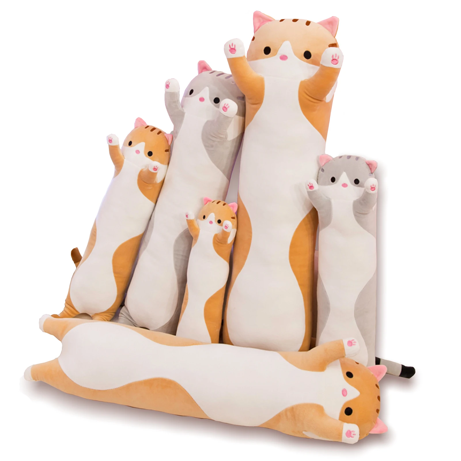 long cat sofa plush pillow