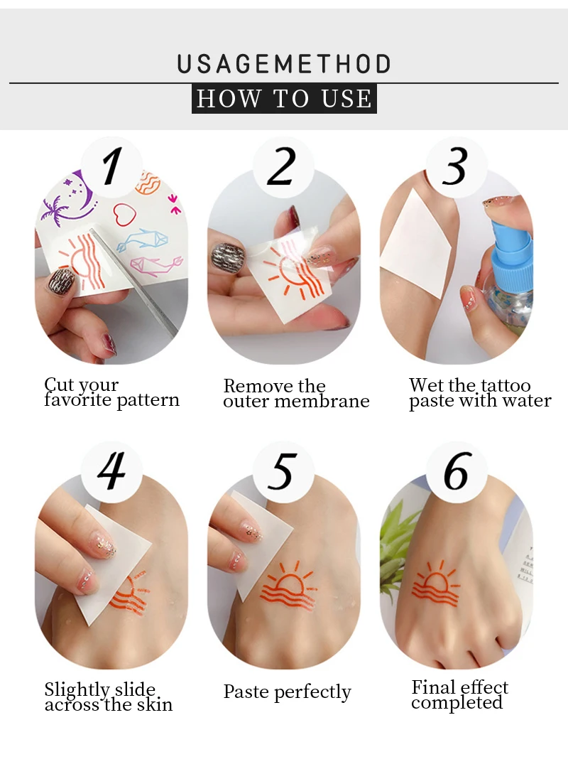 Hot Selling Sports Ball Games Design Support Watertransfer Temporary CMYK Tattoo Stickers details