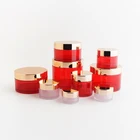 Cream Cover Cream Cream Jar Red Clear 150ml Body Butter Cream Jar Sealed By Inner Cover And UV Coated Gold Cap