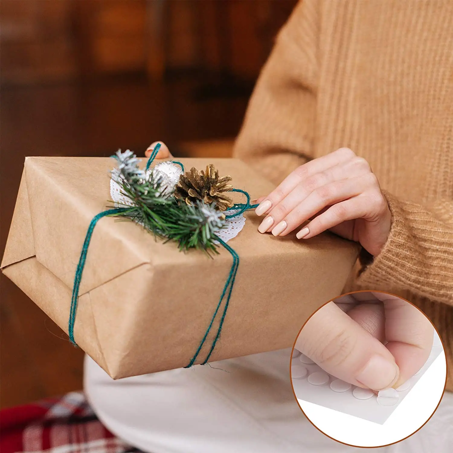 LOW MOQ Strong Viscosity 20mm 30mm 50mm Washable Die Cut Circles Double Side Nano Tape