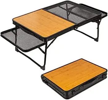 Outdoor aluminum alloy mesh table foldable por barbecue camping