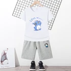 Boys Clothes Boy Baby Clothing Organic Cotton Baby Boys Clothes Cheap Summer Short Sleeve 2Pieces Boy Set