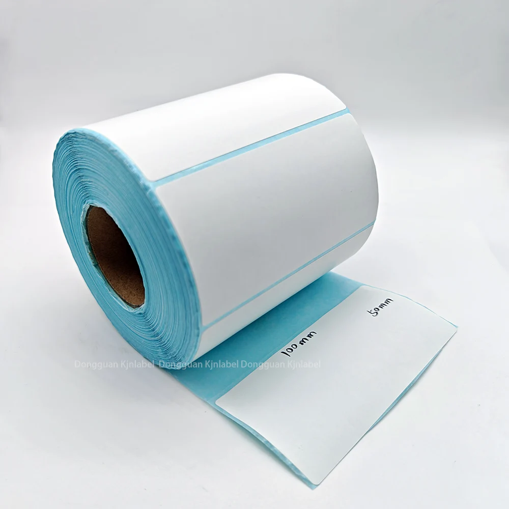 4x2 Inch Direct Thermal Sticker Label Paper Rolls 100x50 mm Custom Blank 1000 Pieces Barcode 4"x2" Labels for Thermal Printer factory
