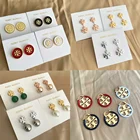 Earrings 2021 Simple 18k Gold Plated Tb Letter T Enamel Designer Earrings Women