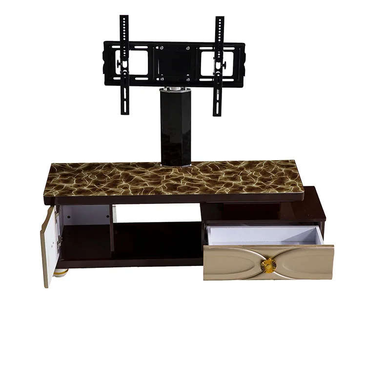 China stylish luxury new designs model lcd tv stand with built in speakers for sitting room and home