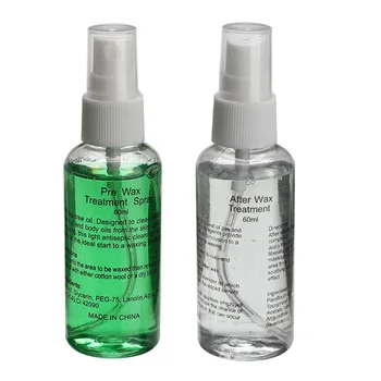 2 Bottles 60ml*2 Pre & After Wax Treatment Spray Liquid Oil Depilation Body Hair Removal Skin Care Moisturizing Waxing Sprayer