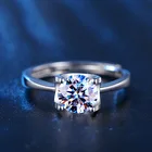 Engagement Diamond Ring Rings Silver Marriage Proposal Moissanite Engagement Diamond Adjustable Women's Ring