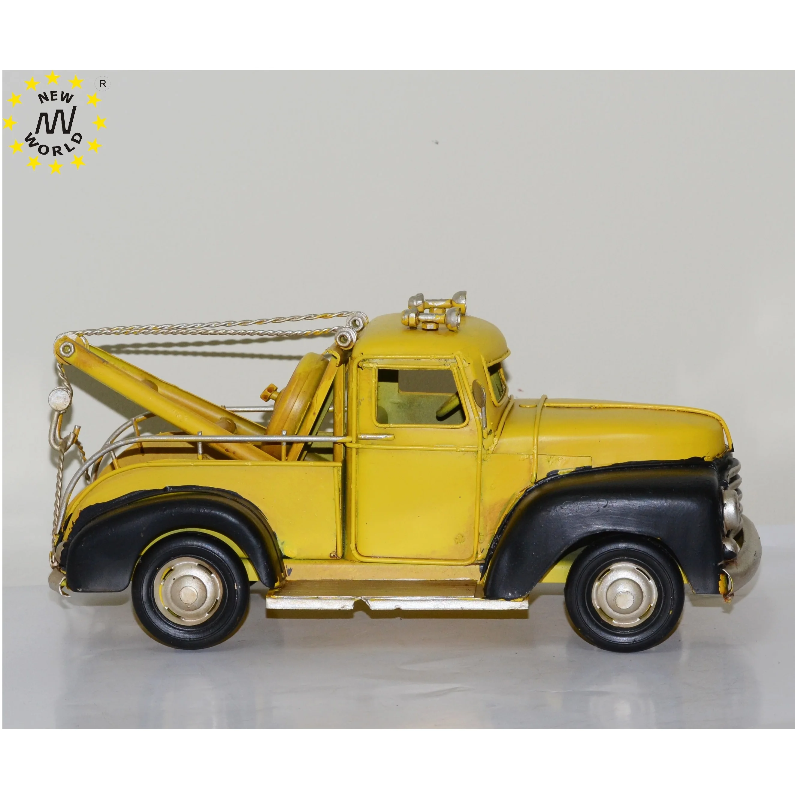 metal vintage tow truck model for home decoration ornaments hand