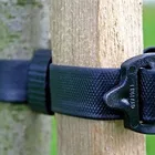 Tree Tie Black Color Soft PVC Buckle Tie Reusable Tree Tie