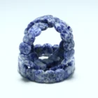Custom Natural Blue Dot Gemstone Bracelets Healing Stone Beaded Bracelets Spiritual Jewelry For Gift