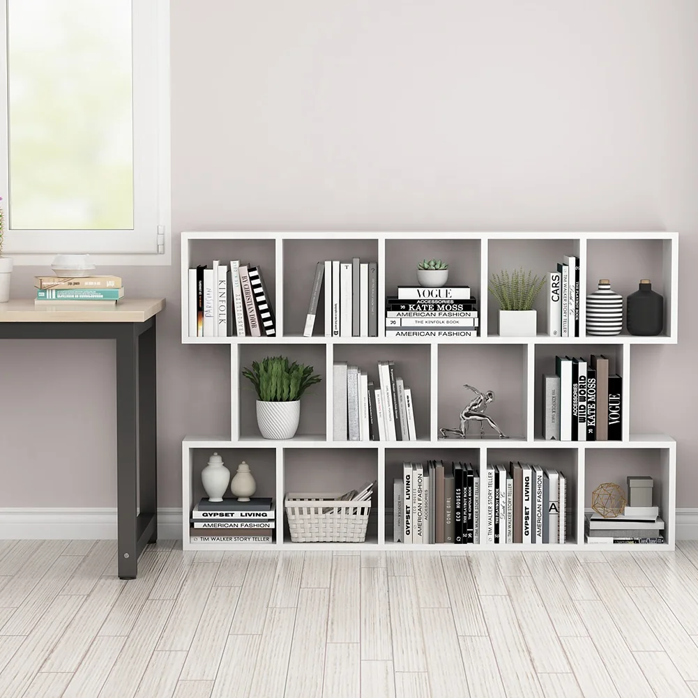 Tribesigns white Modern Bookcase 5-Shelf Storage Organizer Bookshelf  Display Book Shelf for Home Office Living Room