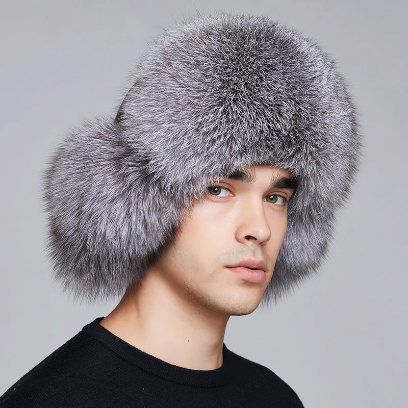 Wholesale Real Fur Hat Natural Fox Russian Ushanka Hats Winter Thick Warm  Ears Fashion Bomber Cap Earflap For Men - Buy Factory European Style Fur Trapper  Hat,Winter Fox Fur Bomber Hat For