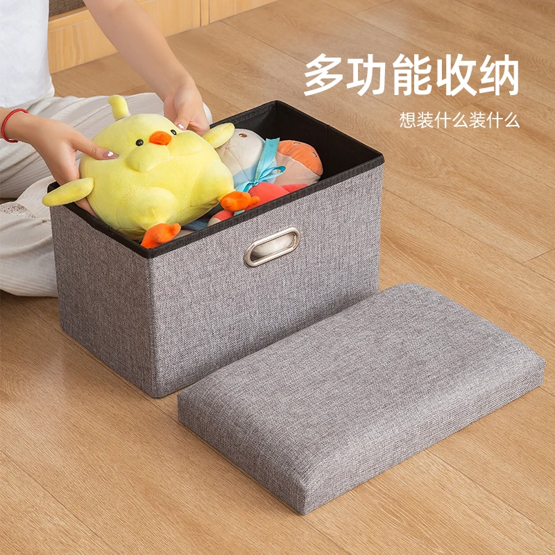 Modern Fabric Foldable Storage Ottoman & Stool for Living Room Home Furniture manufacture
