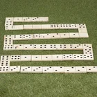Dominoes Domino GARDEN GAME 28PCS WOODEN TOYS DOUBLE SIX DOMINOES PLASTIC DOMINO