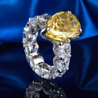 Ring Cz Rings Ring 925 Luxury 925 Silver Ring Synthetic Diamond Wedding Ring Cz Cubic Zirconia Stone Ring