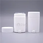 Deodorant Flat Custom Color PP Oval Deodorant Stick Container Packaging 75ml 75g