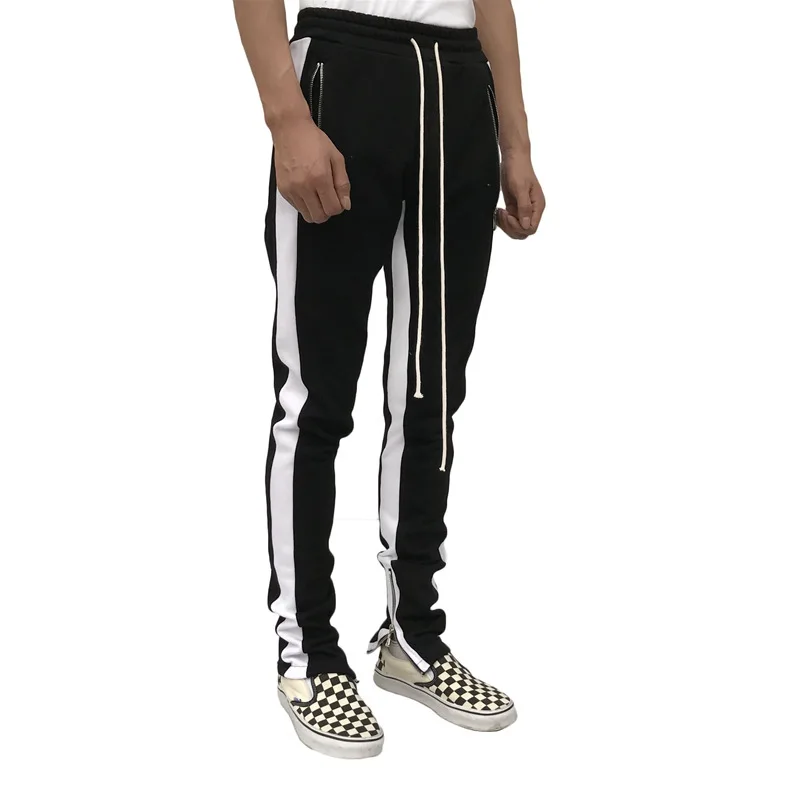 Ropa De Calle De Hip-hop Para Hombre,Pantalones Largos Deportivos Apilados  De Doble Lado A Rayas,Color Blanco Y Negro,Para Correr,Gran Oferta - Buy  Los Hombres Apilado Joggers,Camisetas De Los Hombres,Jogger Product on  Alibaba.com