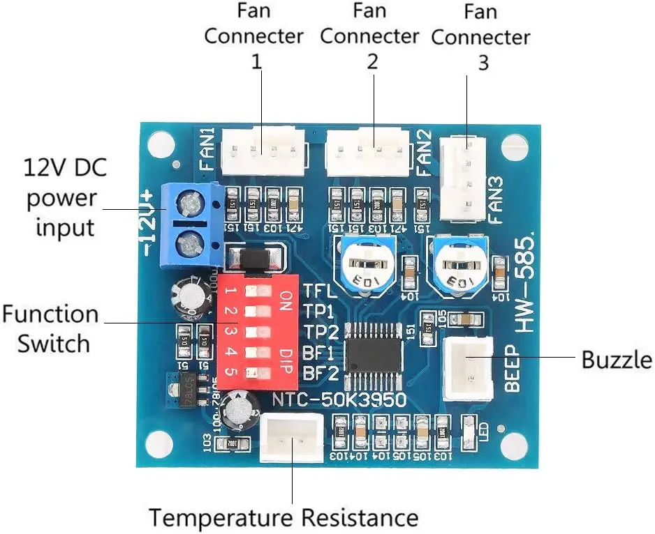 With Sensor Speed Controller, PWM, 4-Wire, 12V - detail 6