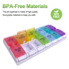 Days Portable Plastic 7 Days Travel Medicine Tablet Pill Vitamin Storage Boxes Pill Organizer