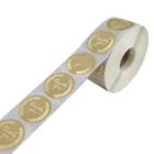 Paper Adhesive Sticker Customized High Quality Gold Foil Stamping Kraft Paper Adhesive Label Sticker