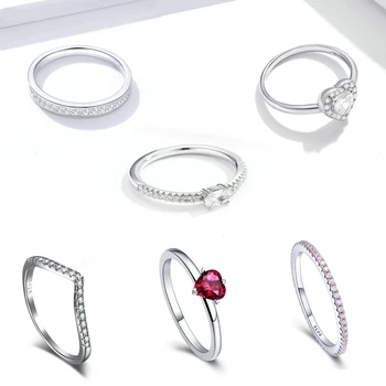Wholesale Best Selling Classics Design Custom Jewelry Adjustable 925 Sterling Silver Rings Heart Open Ring For Women's