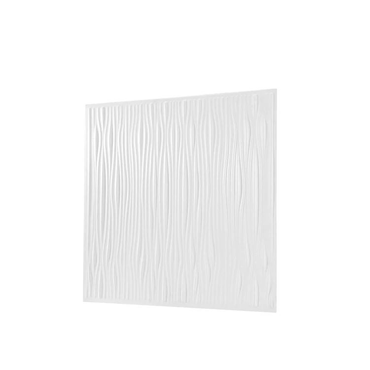 Interior decoration insulated materials glue up 2x2 pvc ceiling tiles