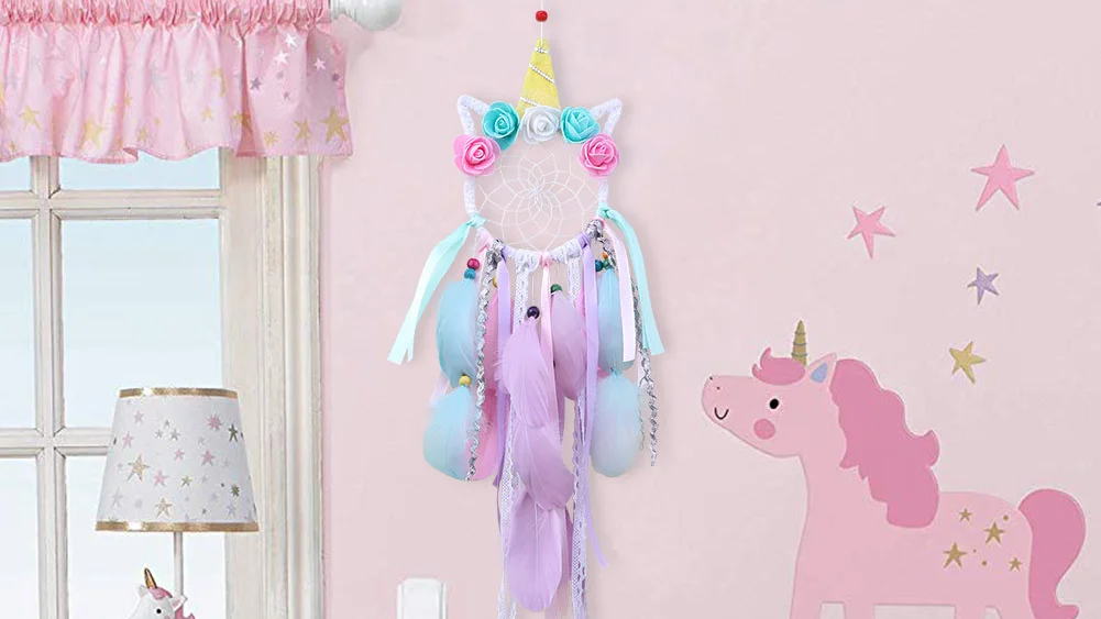 ourwarm wholesale kid bedding unicorn handmade dream catcher