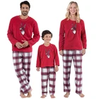 Sleepwear Wholesale Christmas Family Sleepwear Matching Cartoon Set Kids Women Night Wear Christmas Pajamas