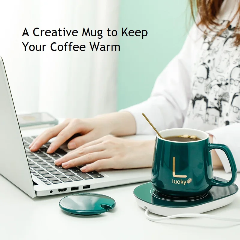 Doyoung Wholesale Coffee Cup Heater Electric Cup Warmer Smart Heated Coffee Mug Electric Mug