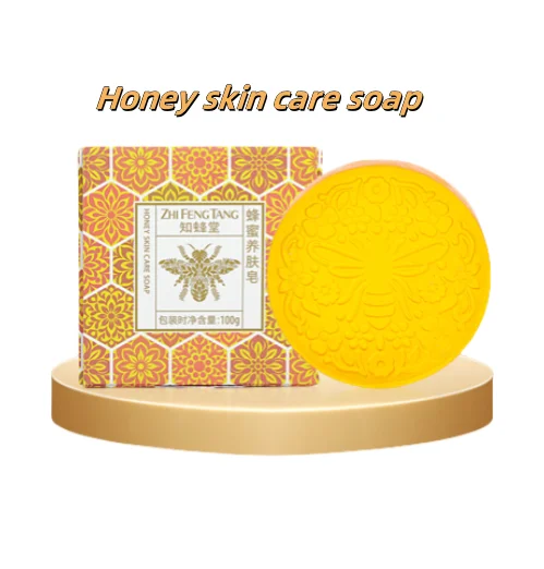 Handmade Organic Honey Soap with 10% Honey for Nourishing and Moisturizing 100g/box and 3 Years Shelf Life
